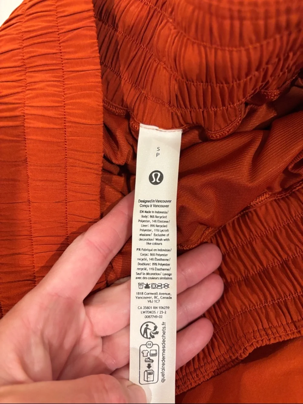 Women’s Rust Orange Athletic Shorts - Picture 2 of 3